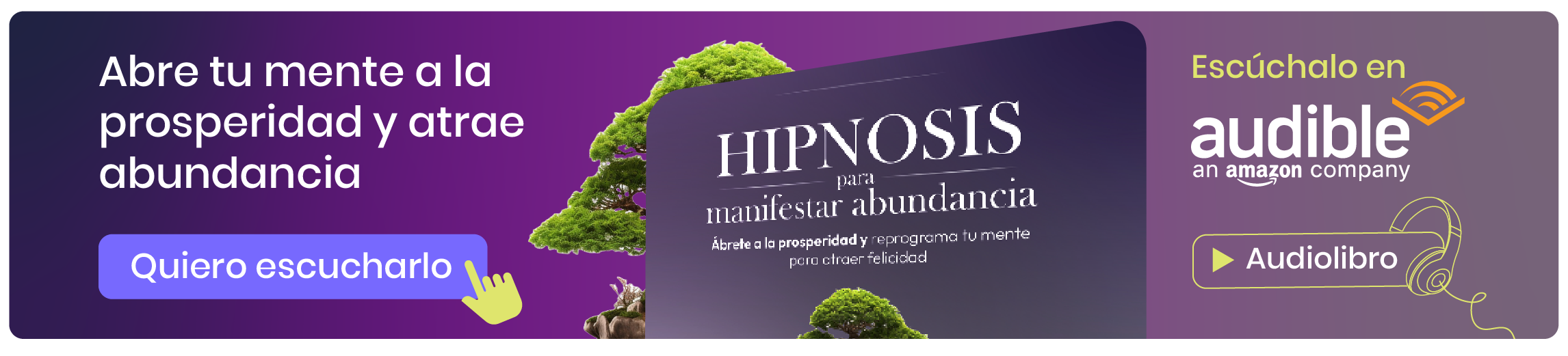 Banner horizontal Manifestar abundancia